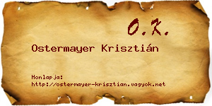 Ostermayer Krisztián névjegykártya